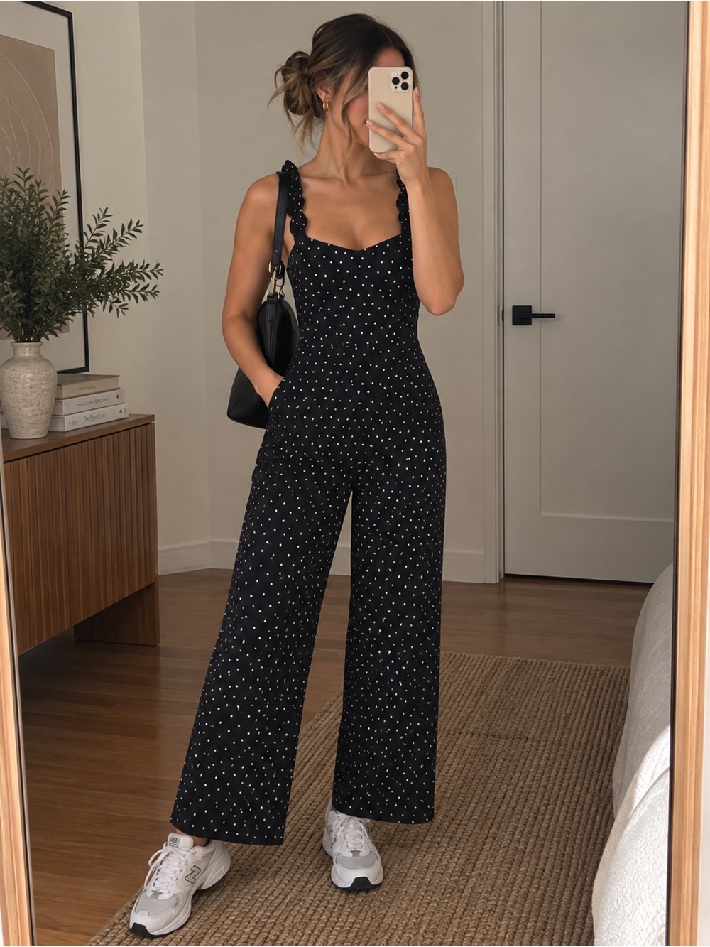 NWOT Aritzia Sunday Best Flirt Ruffle Polka Dot Jumpsuit